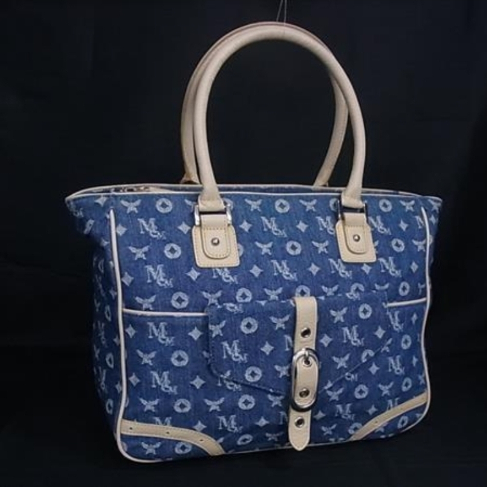 Vintage MCM denim satchel